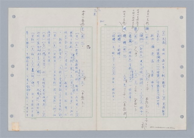 主要名稱：國台對照活用辭典印製手稿/副題名：ㄇㄢ~ㄇㄨˋ圖檔，第44張，共106張