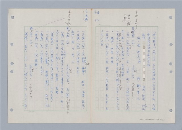 主要名稱：國台對照活用辭典印製手稿/副題名：ㄇㄢ~ㄇㄨˋ圖檔，第54張，共106張