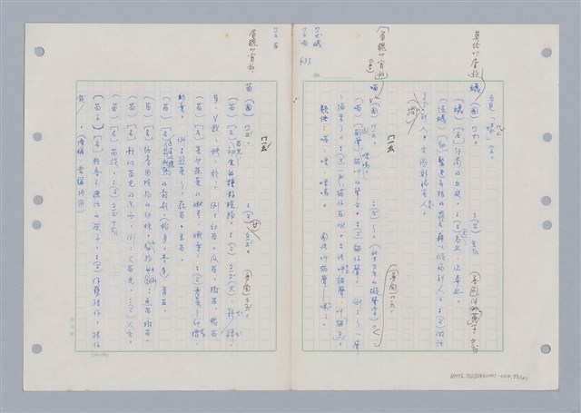 主要名稱：國台對照活用辭典印製手稿/副題名：ㄇㄢ~ㄇㄨˋ圖檔，第55張，共106張