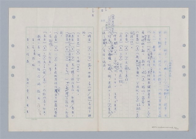 主要名稱：國台對照活用辭典印製手稿/副題名：ㄇㄢ~ㄇㄨˋ圖檔，第57張，共106張
