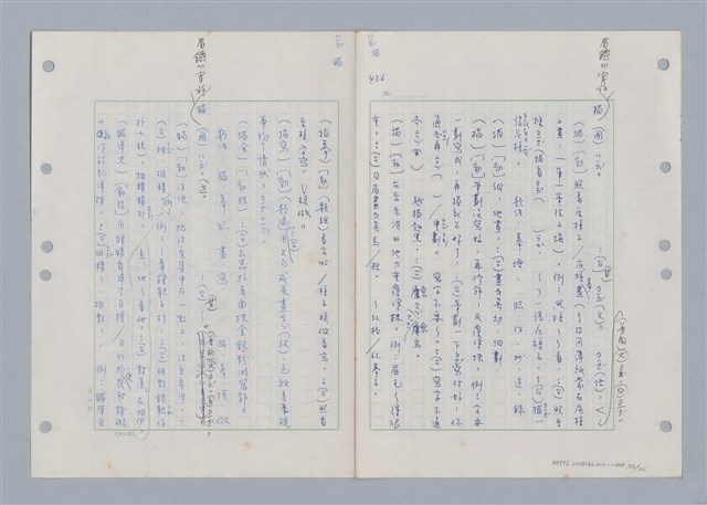 主要名稱：國台對照活用辭典印製手稿/副題名：ㄇㄢ~ㄇㄨˋ圖檔，第58張，共106張