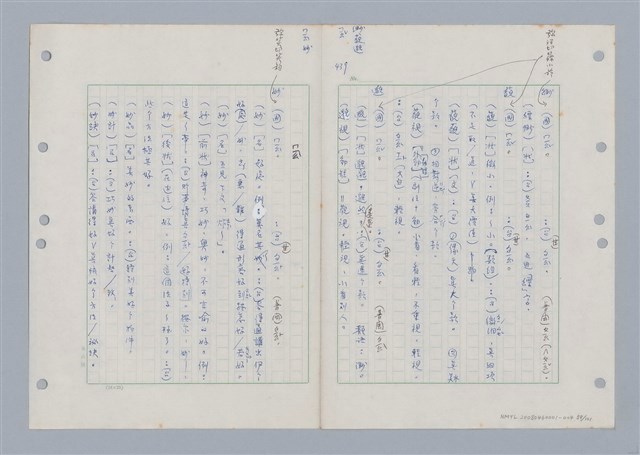 主要名稱：國台對照活用辭典印製手稿/副題名：ㄇㄢ~ㄇㄨˋ圖檔，第61張，共106張