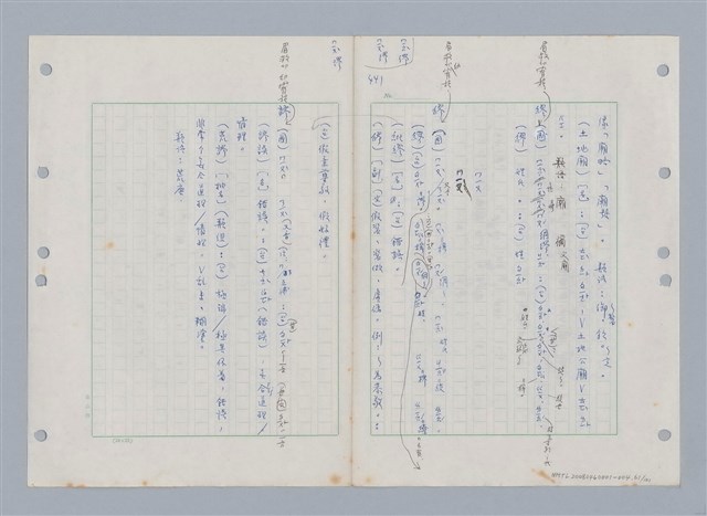 主要名稱：國台對照活用辭典印製手稿/副題名：ㄇㄢ~ㄇㄨˋ圖檔，第63張，共106張