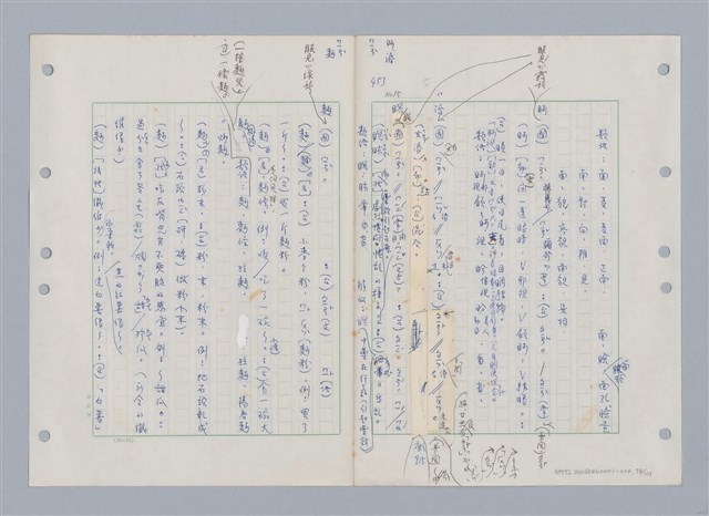 主要名稱：國台對照活用辭典印製手稿/副題名：ㄇㄢ~ㄇㄨˋ圖檔，第77張，共106張