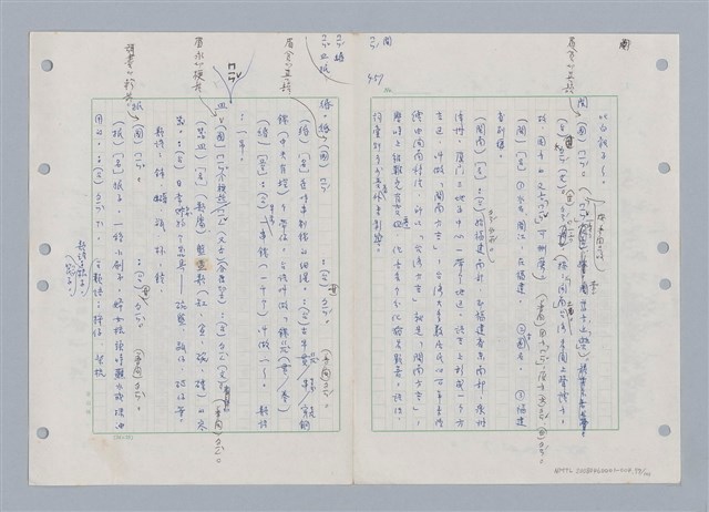 主要名稱：國台對照活用辭典印製手稿/副題名：ㄇㄢ~ㄇㄨˋ圖檔，第80張，共106張