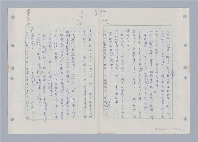 主要名稱：國台對照活用辭典印製手稿/副題名：ㄇㄢ~ㄇㄨˋ圖檔，第81張，共106張