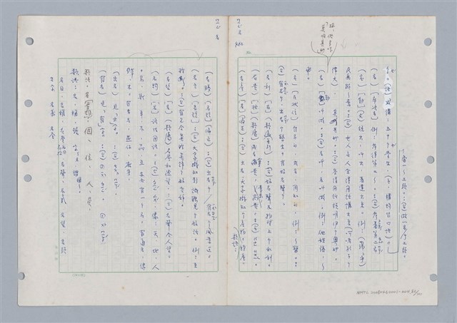 主要名稱：國台對照活用辭典印製手稿/副題名：ㄇㄢ~ㄇㄨˋ圖檔，第85張，共106張