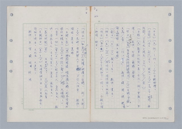 主要名稱：國台對照活用辭典印製手稿/副題名：ㄇㄢ~ㄇㄨˋ圖檔，第99張，共106張