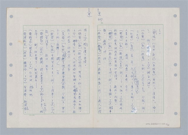 主要名稱：國台對照活用辭典印製手稿/副題名：ㄈㄚ~ㄈㄨˋ圖檔，第7張，共123張