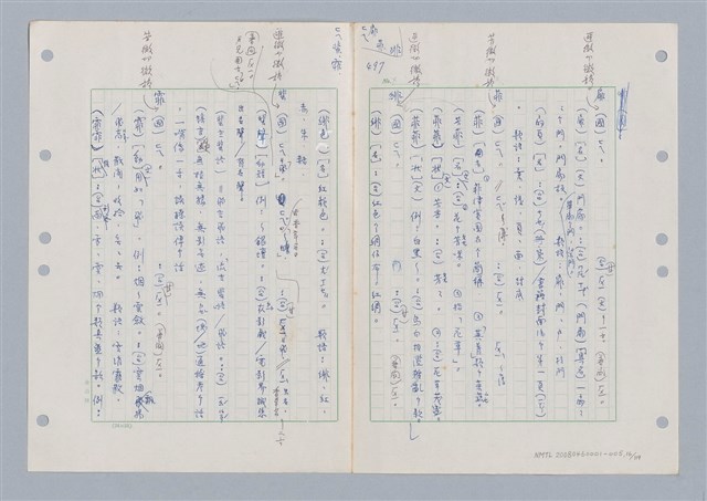 主要名稱：國台對照活用辭典印製手稿/副題名：ㄈㄚ~ㄈㄨˋ圖檔，第19張，共123張