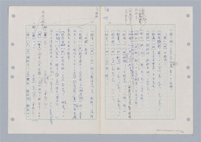 主要名稱：國台對照活用辭典印製手稿/副題名：ㄈㄚ~ㄈㄨˋ圖檔，第21張，共123張