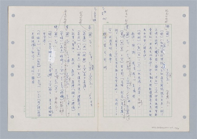 主要名稱：國台對照活用辭典印製手稿/副題名：ㄈㄚ~ㄈㄨˋ圖檔，第23張，共123張