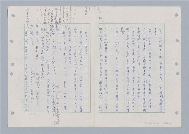 主要名稱：國台對照活用辭典印製手稿/副題名：ㄈㄚ~ㄈㄨˋ圖檔，第33張，共123張