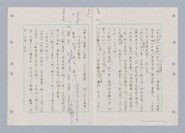 主要名稱：國台對照活用辭典印製手稿/副題名：ㄈㄚ~ㄈㄨˋ圖檔，第44張，共123張