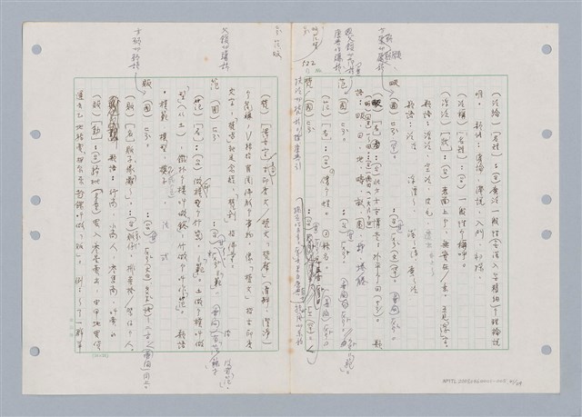 主要名稱：國台對照活用辭典印製手稿/副題名：ㄈㄚ~ㄈㄨˋ圖檔，第45張，共123張