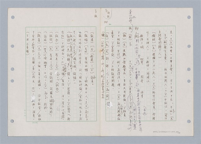 主要名稱：國台對照活用辭典印製手稿/副題名：ㄈㄚ~ㄈㄨˋ圖檔，第46張，共123張