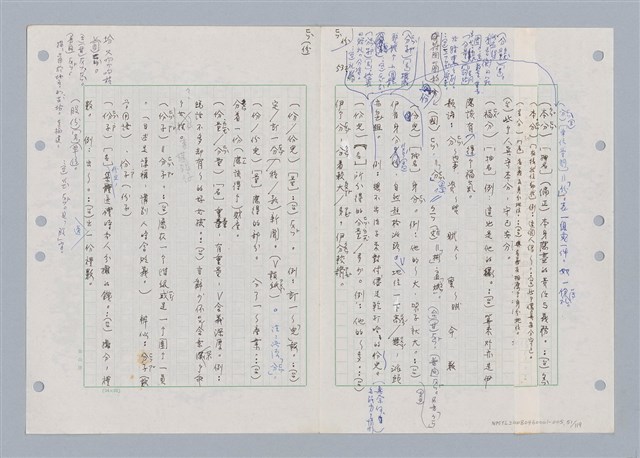 主要名稱：國台對照活用辭典印製手稿/副題名：ㄈㄚ~ㄈㄨˋ圖檔，第55張，共123張