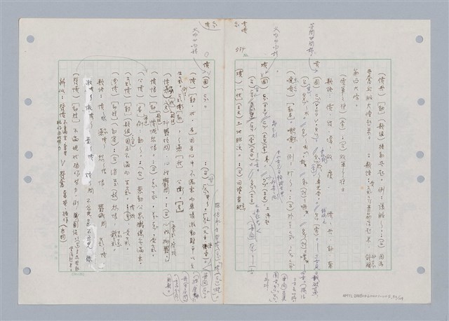 主要名稱：國台對照活用辭典印製手稿/副題名：ㄈㄚ~ㄈㄨˋ圖檔，第57張，共123張