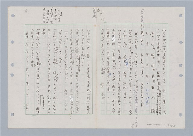 主要名稱：國台對照活用辭典印製手稿/副題名：ㄈㄚ~ㄈㄨˋ圖檔，第64張，共123張