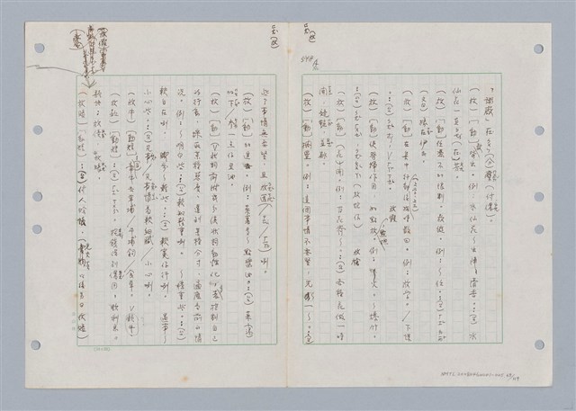 主要名稱：國台對照活用辭典印製手稿/副題名：ㄈㄚ~ㄈㄨˋ圖檔，第71張，共123張