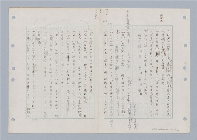 主要名稱：國台對照活用辭典印製手稿/副題名：ㄈㄚ~ㄈㄨˋ圖檔，第75張，共123張