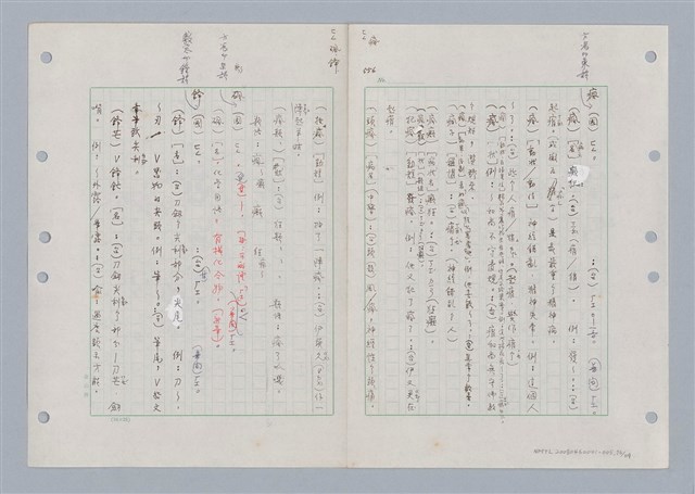 主要名稱：國台對照活用辭典印製手稿/副題名：ㄈㄚ~ㄈㄨˋ圖檔，第80張，共123張