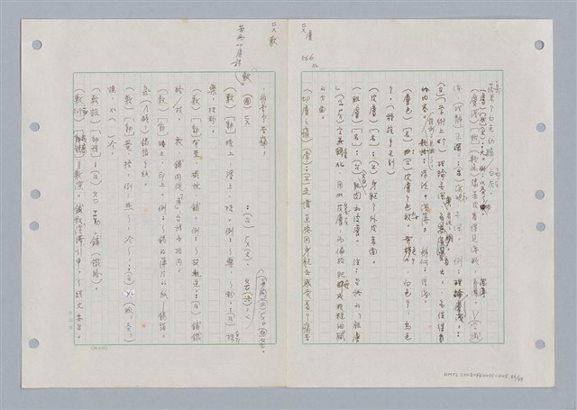 主要名稱：國台對照活用辭典印製手稿/副題名：ㄈㄚ~ㄈㄨˋ圖檔，第90張，共123張