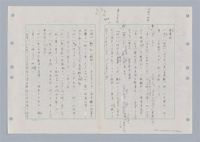 主要名稱：國台對照活用辭典印製手稿/副題名：ㄈㄚ~ㄈㄨˋ圖檔，第92張，共123張