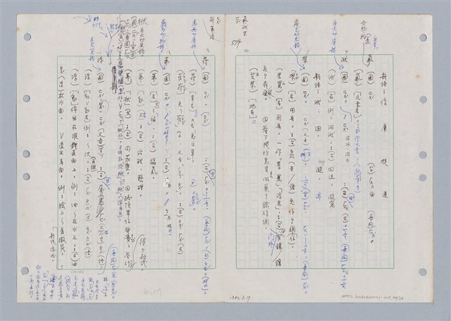 主要名稱：國台對照活用辭典印製手稿/副題名：ㄈㄚ~ㄈㄨˋ圖檔，第98張，共123張