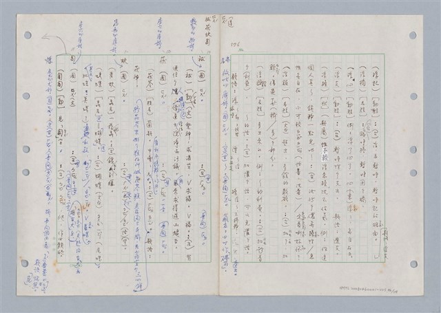 主要名稱：國台對照活用辭典印製手稿/副題名：ㄈㄚ~ㄈㄨˋ圖檔，第100張，共123張