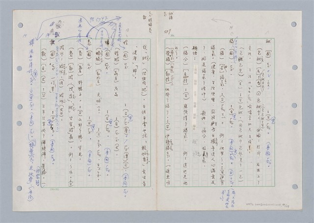 主要名稱：國台對照活用辭典印製手稿/副題名：ㄈㄚ~ㄈㄨˋ圖檔，第103張，共123張