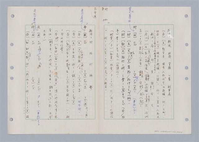 主要名稱：國台對照活用辭典印製手稿/副題名：ㄈㄚ~ㄈㄨˋ圖檔，第106張，共123張