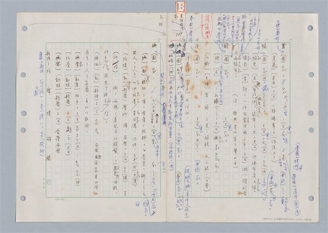 主要名稱：國台對照活用辭典印製手稿/副題名：ㄈㄚ~ㄈㄨˋ圖檔，第108張，共123張