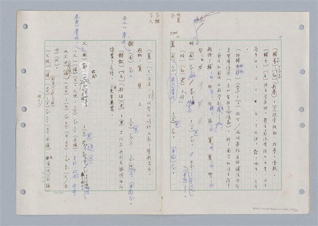 主要名稱：國台對照活用辭典印製手稿/副題名：ㄈㄚ~ㄈㄨˋ圖檔，第110張，共123張