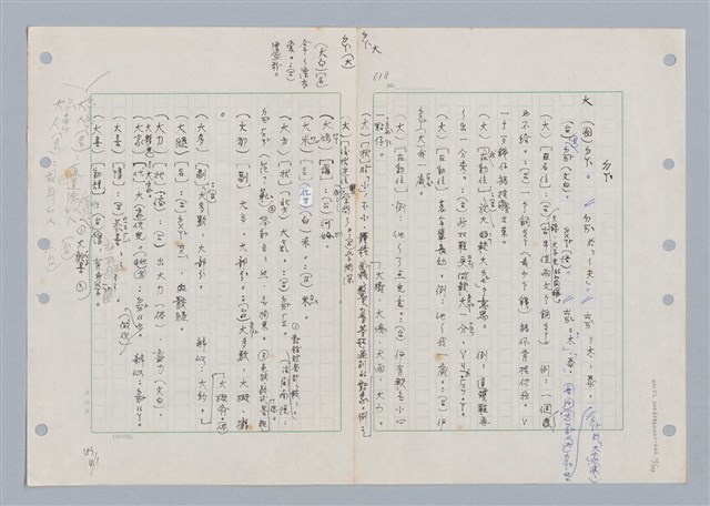 主要名稱：國台對照活用辭典印製手稿/副題名：ㄉㄚ~‧ㄉㄥ圖檔，第20張，共117張