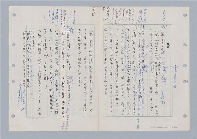 主要名稱：國台對照活用辭典印製手稿/副題名：ㄉㄚ~‧ㄉㄥ圖檔，第32張，共117張