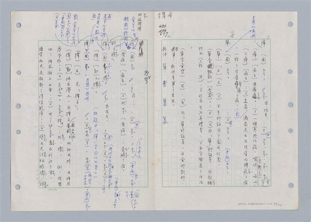 主要名稱：國台對照活用辭典印製手稿/副題名：ㄉㄚ~‧ㄉㄥ圖檔，第89張，共117張