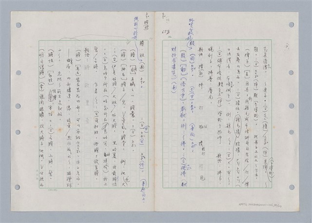 主要名稱：國台對照活用辭典印製手稿/副題名：ㄉㄚ~‧ㄉㄥ圖檔，第90張，共117張