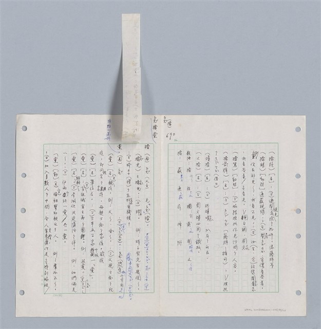 主要名稱：國台對照活用辭典印製手稿/副題名：ㄉㄚ~‧ㄉㄥ圖檔，第103張，共117張