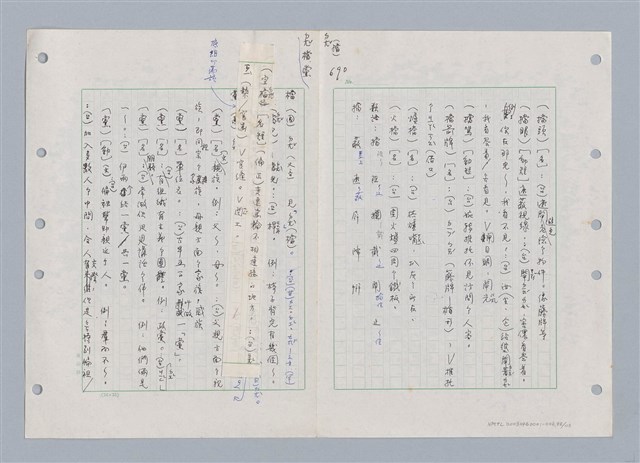 主要名稱：國台對照活用辭典印製手稿/副題名：ㄉㄚ~‧ㄉㄥ圖檔，第104張，共117張