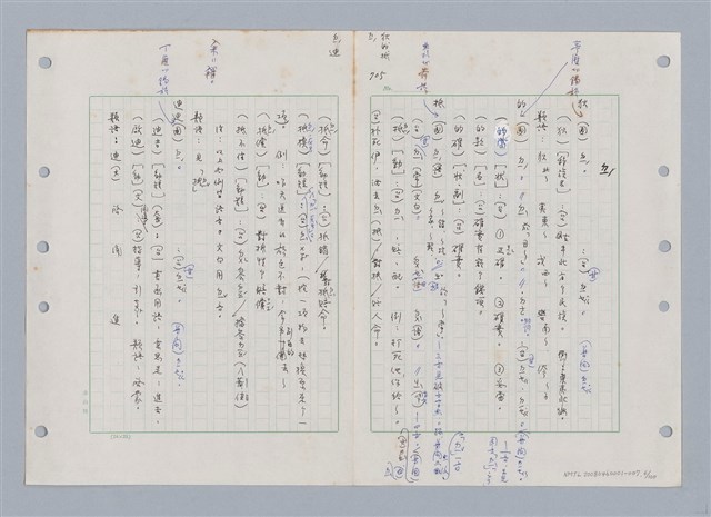 主要名稱：國台對照活用辭典印製手稿/副題名：ㄉ一~ㄉㄨㄥˋ圖檔，第4張，共102張