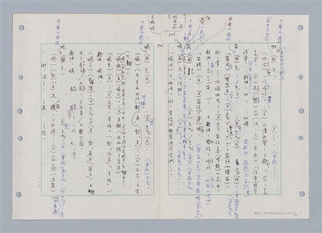 主要名稱：國台對照活用辭典印製手稿/副題名：ㄉ一~ㄉㄨㄥˋ圖檔，第5張，共102張
