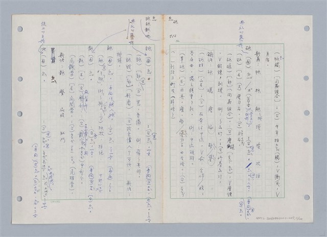 主要名稱：國台對照活用辭典印製手稿/副題名：ㄉ一~ㄉㄨㄥˋ圖檔，第11張，共102張