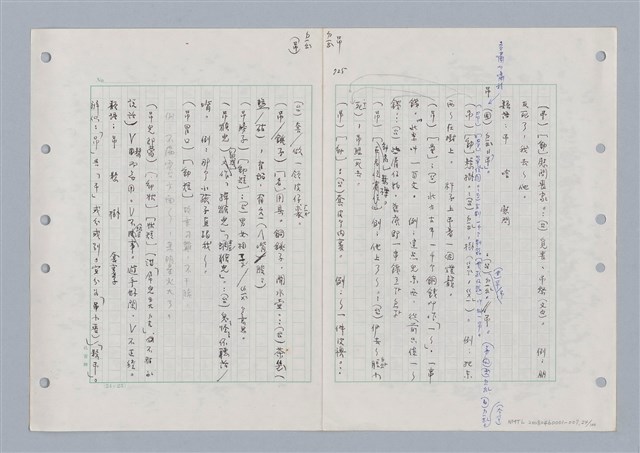主要名稱：國台對照活用辭典印製手稿/副題名：ㄉ一~ㄉㄨㄥˋ圖檔，第24張，共102張