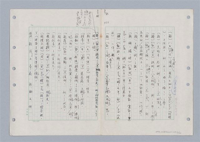 主要名稱：國台對照活用辭典印製手稿/副題名：ㄉ一~ㄉㄨㄥˋ圖檔，第31張，共102張