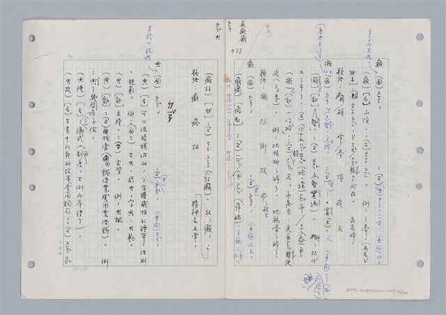 主要名稱：國台對照活用辭典印製手稿/副題名：ㄉ一~ㄉㄨㄥˋ圖檔，第32張，共102張
