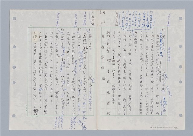 主要名稱：國台對照活用辭典印製手稿/副題名：ㄉ一~ㄉㄨㄥˋ圖檔，第43張，共102張