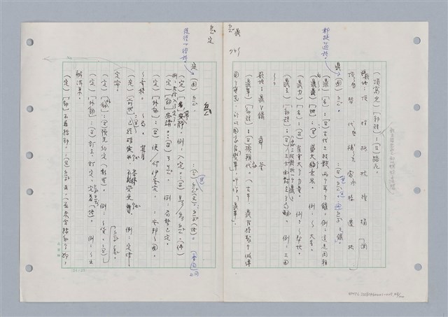 主要名稱：國台對照活用辭典印製手稿/副題名：ㄉ一~ㄉㄨㄥˋ圖檔，第48張，共102張