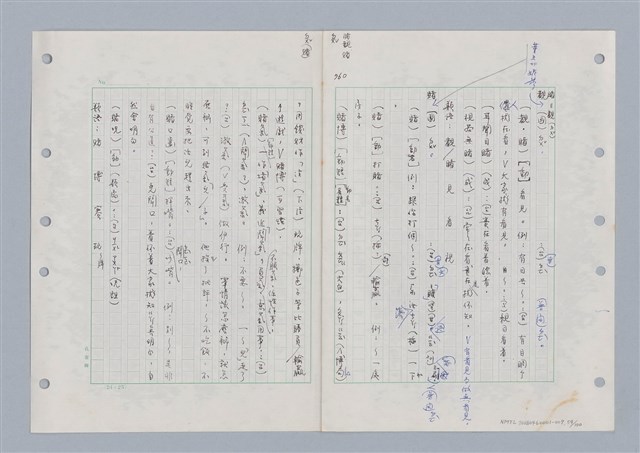 主要名稱：國台對照活用辭典印製手稿/副題名：ㄉ一~ㄉㄨㄥˋ圖檔，第59張，共102張