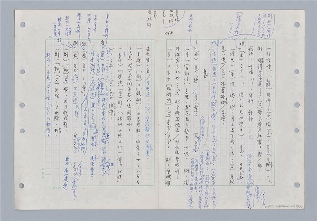 主要名稱：國台對照活用辭典印製手稿/副題名：ㄉ一~ㄉㄨㄥˋ圖檔，第67張，共102張